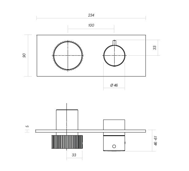 Disegno tecnico rubinetteria spaghetti miscelatore doccia USA