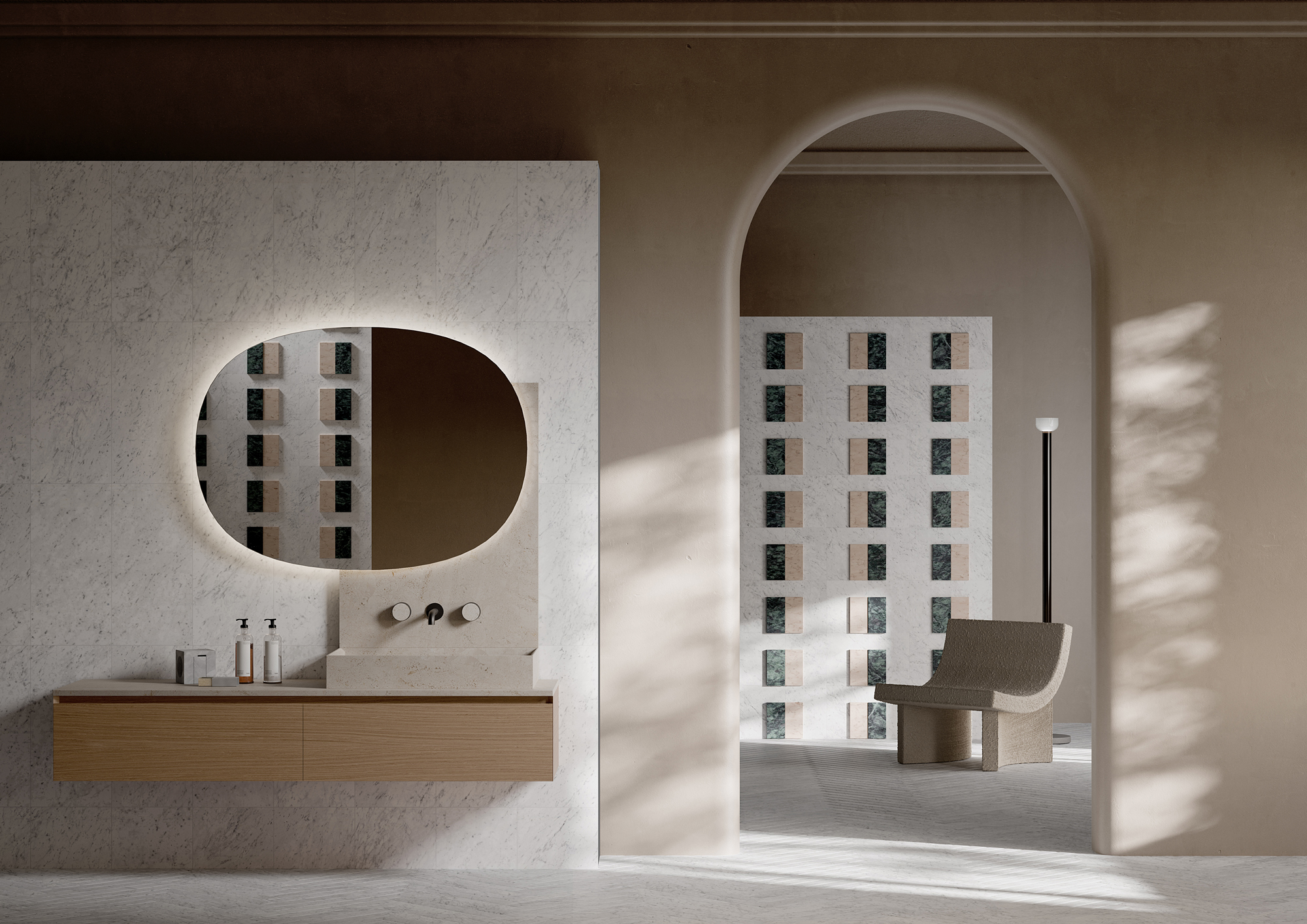 bagno-crema-legno-punto-spaghetti-texture-passepartout